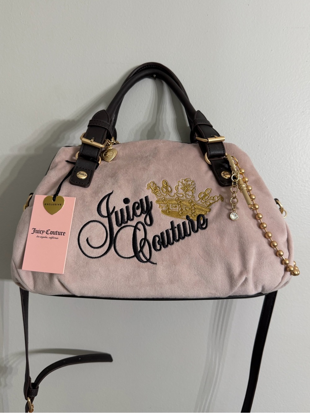 Juicy Couture "The Key To Juicy" Velour Satchel Bag
